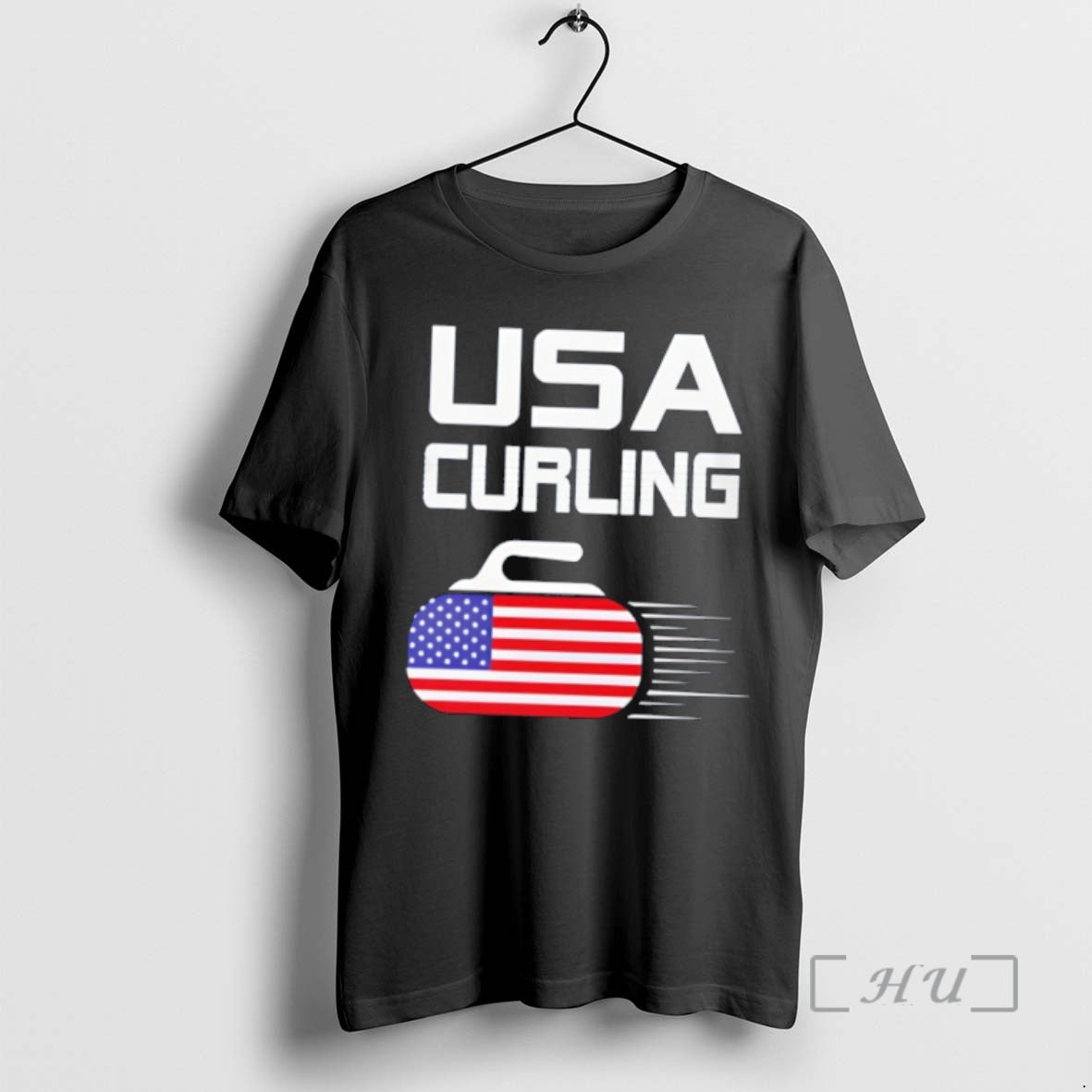 Officials Usa Curling American Flag Stone T-Shirts, Hoodie, Sweatshirt | HypeDripTees.com