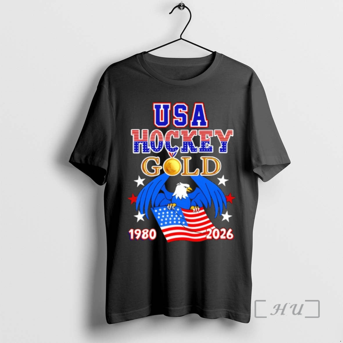Officials Usa Hockey Gold American Flag 1980 2026 Olympic Milano Cortina 2026 Winter Sports Premium T-Shirts, Hoodie,...