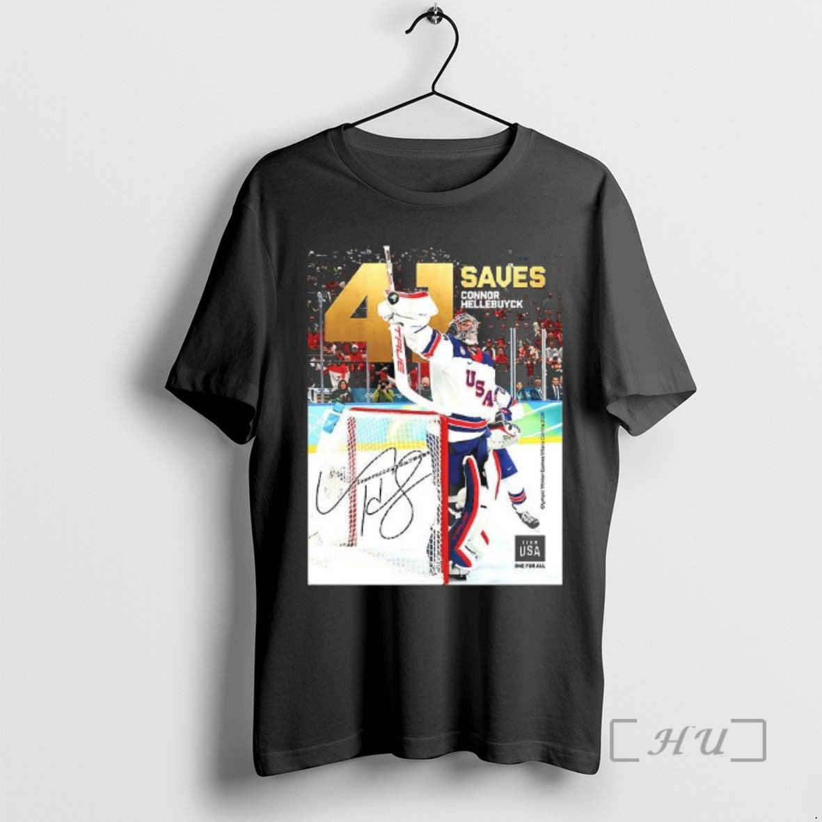 Officials Usa Nhl Team 41 Saves Connor Hellebuyck Woman T-Shirts, Hoodie, Sweatshirt | HypeDripTees.com