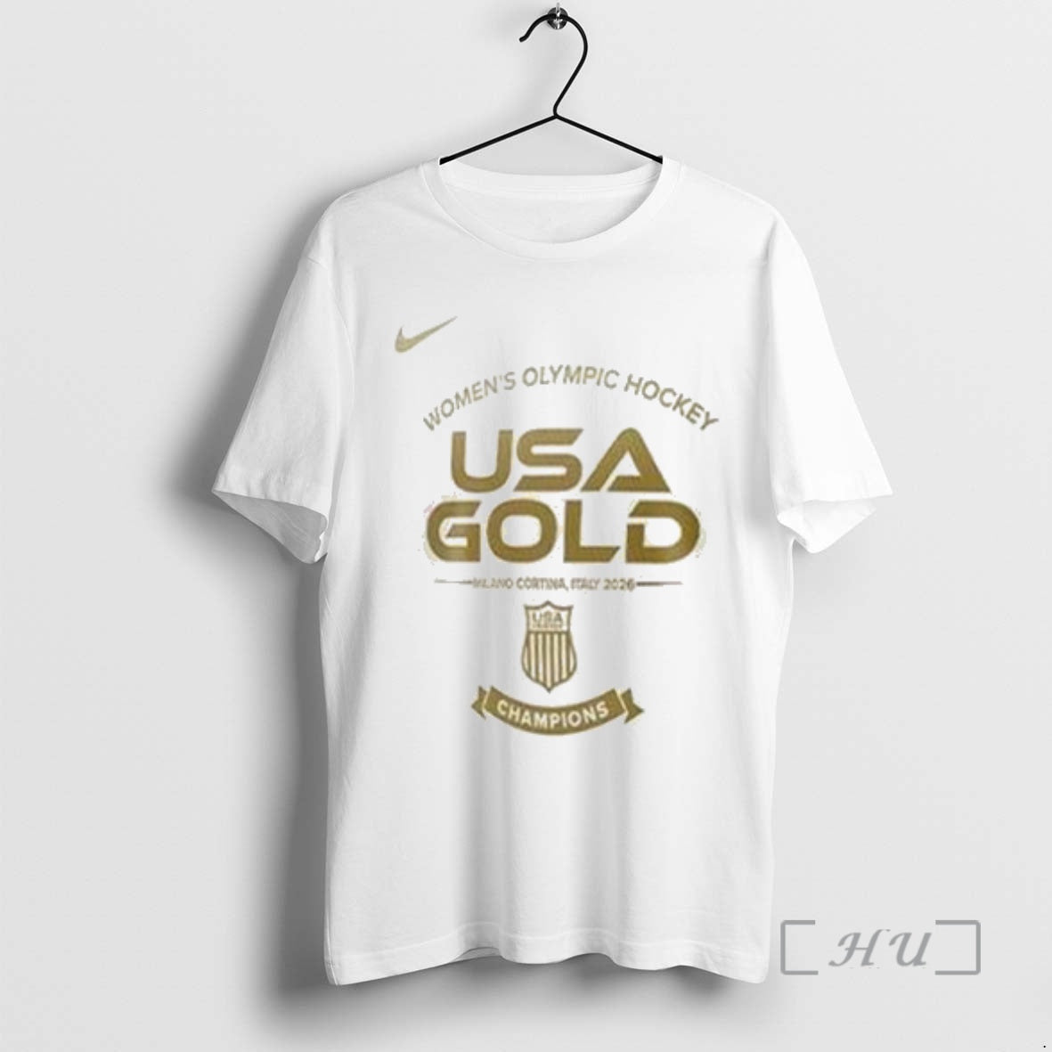 Officials Usa Women Hockey Gold Medal Milano Cortina 2026 Two Sided Mockup Two Side Premium T-Shirts, Hoodie, Sweatshirt