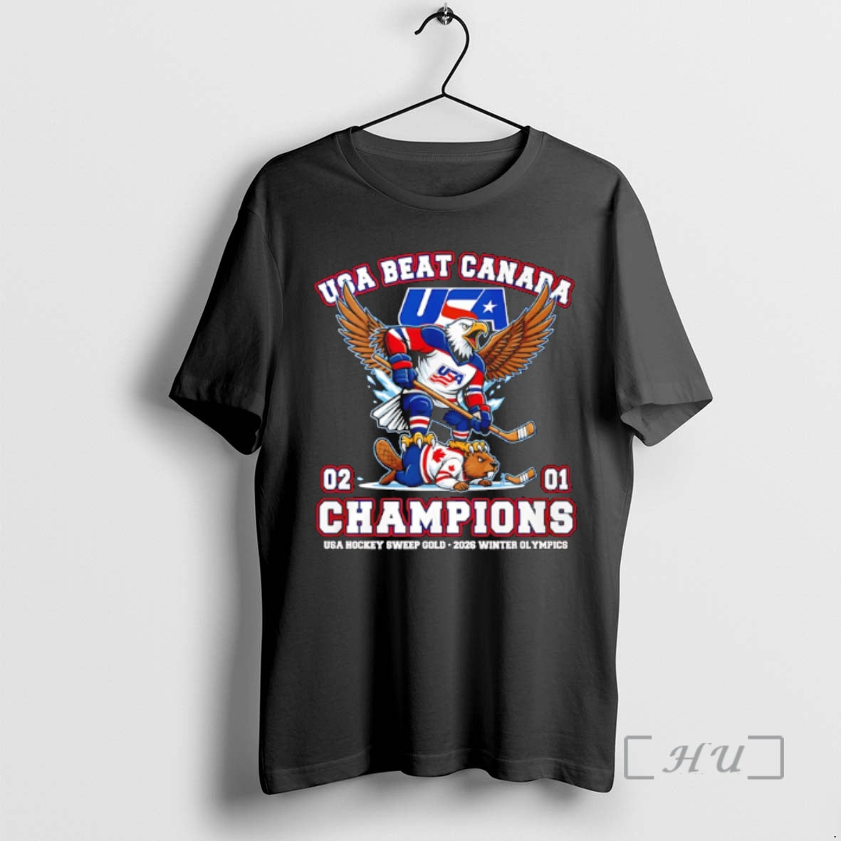 Officials Usa Beat Canada 2 1 Champions Usa Hockey Sweep Gold 2026 Winter Olympics Premium T-Shirts, Hoodie, Sweatshirt