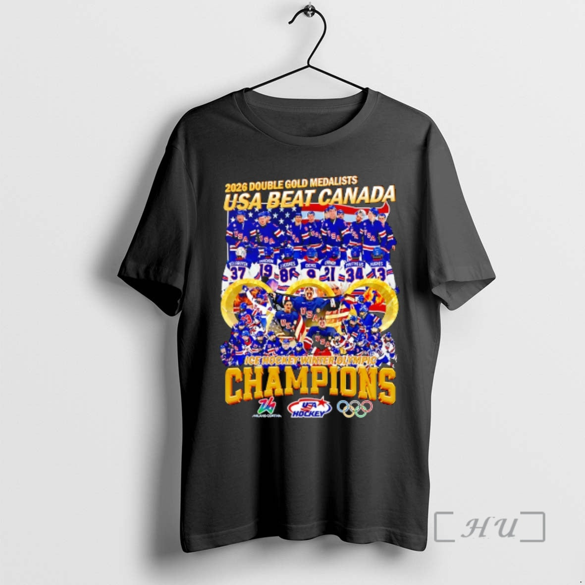 Officials Usa Beat Canada Ice Hockey Winter Olympics Champions 2026 Double Gold Medalists Premium T-Shirts, Hoodie,...