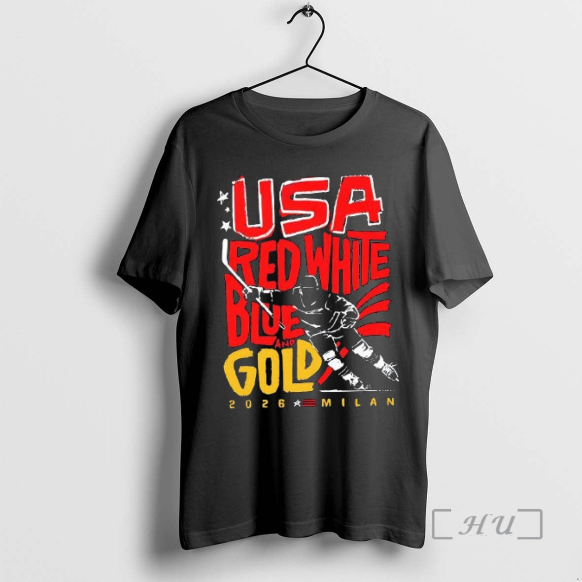 Officials Usa Hockey Red White Blue And Gold 2026 Winter Olympic Milan Premium T Shirts Hoodie, Sweatshirt | HypeDripTees.com
