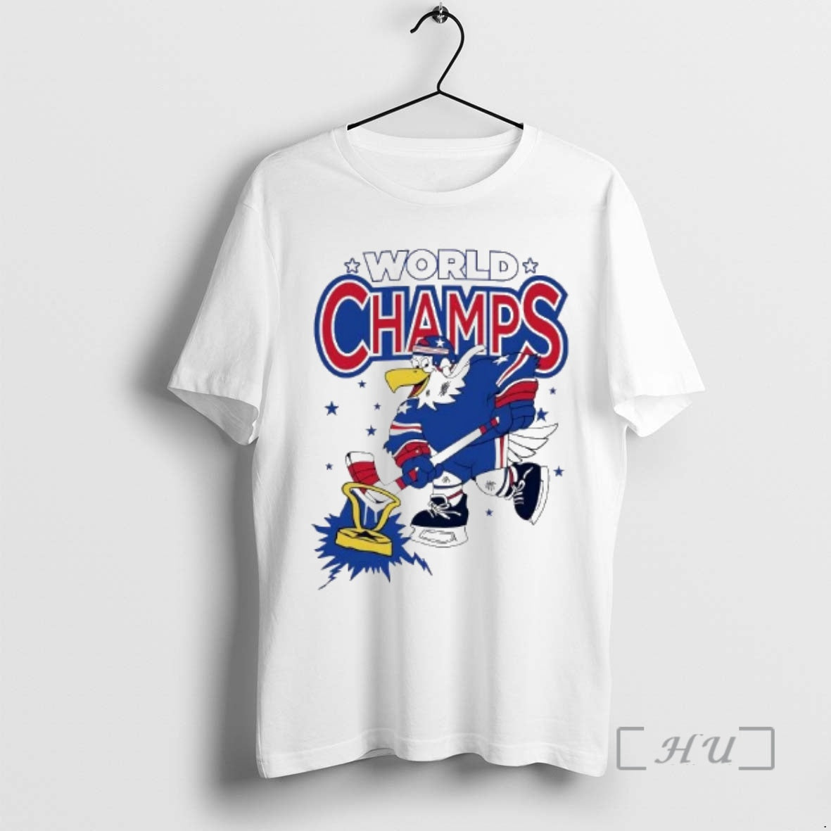 Officials Usa Hockey World Champs Eagle Mascot T-Shirts, Hoodie, Sweatshirt | HypeDripTees.com