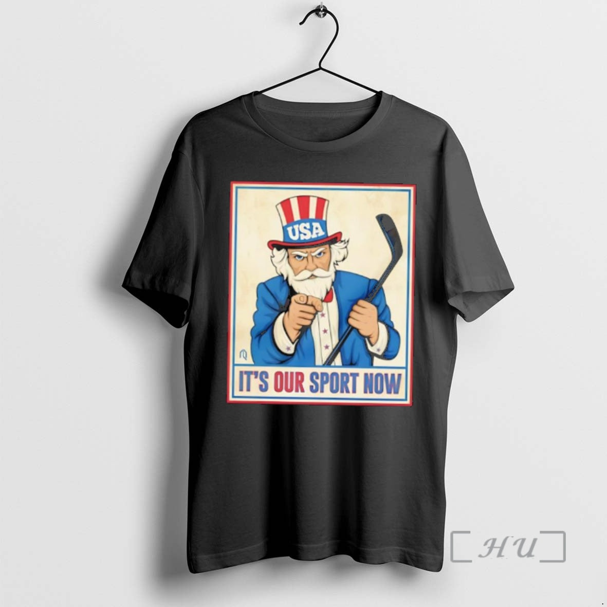Officials Uncle Sam Usa Its Our Sport Now Hockey T-Shirts, Hoodie, Sweatshirt | HypeDripTees.com
