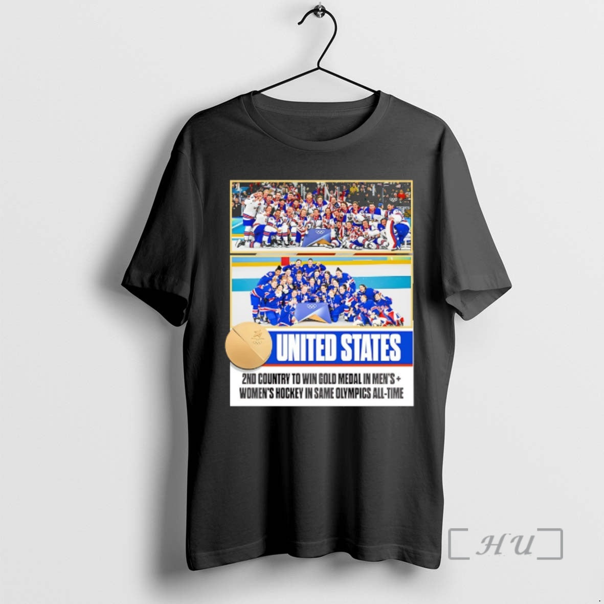 Officials United States 2nd Country To Win Gold Medal In Mens Womens Hockey In Same T-Shirts, Hoodie, Sweatshirt