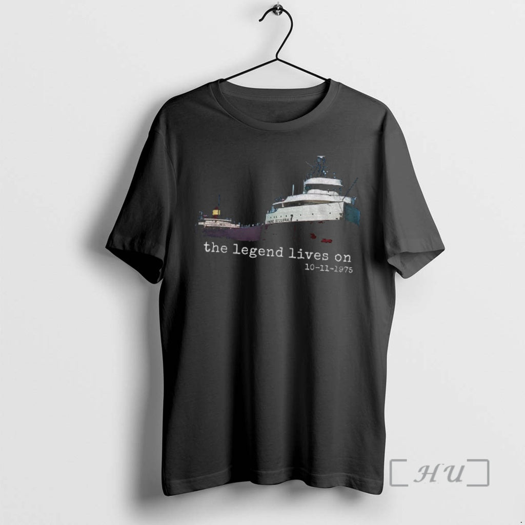 Officials Vintage Edmund Fitzgerald Great Lakes Ship The Legend Lives One 10 11 1975 Premium