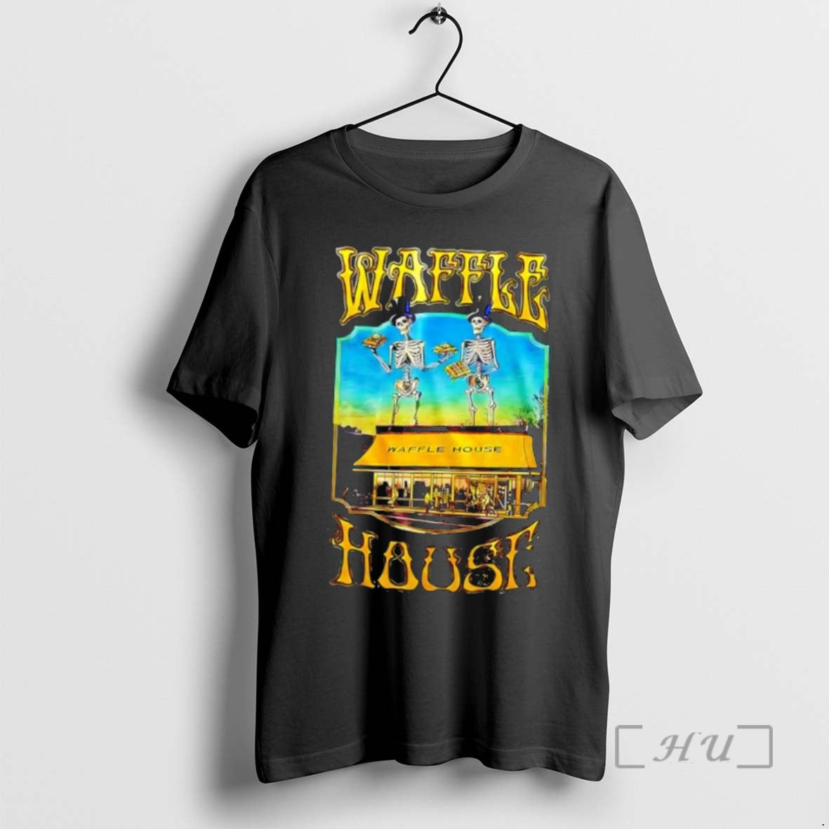 Officials Waffle House Grateful Dead Skeletons Graphic T-Shirts, Hoodie, Sweatshirt | HypeDripTees.com