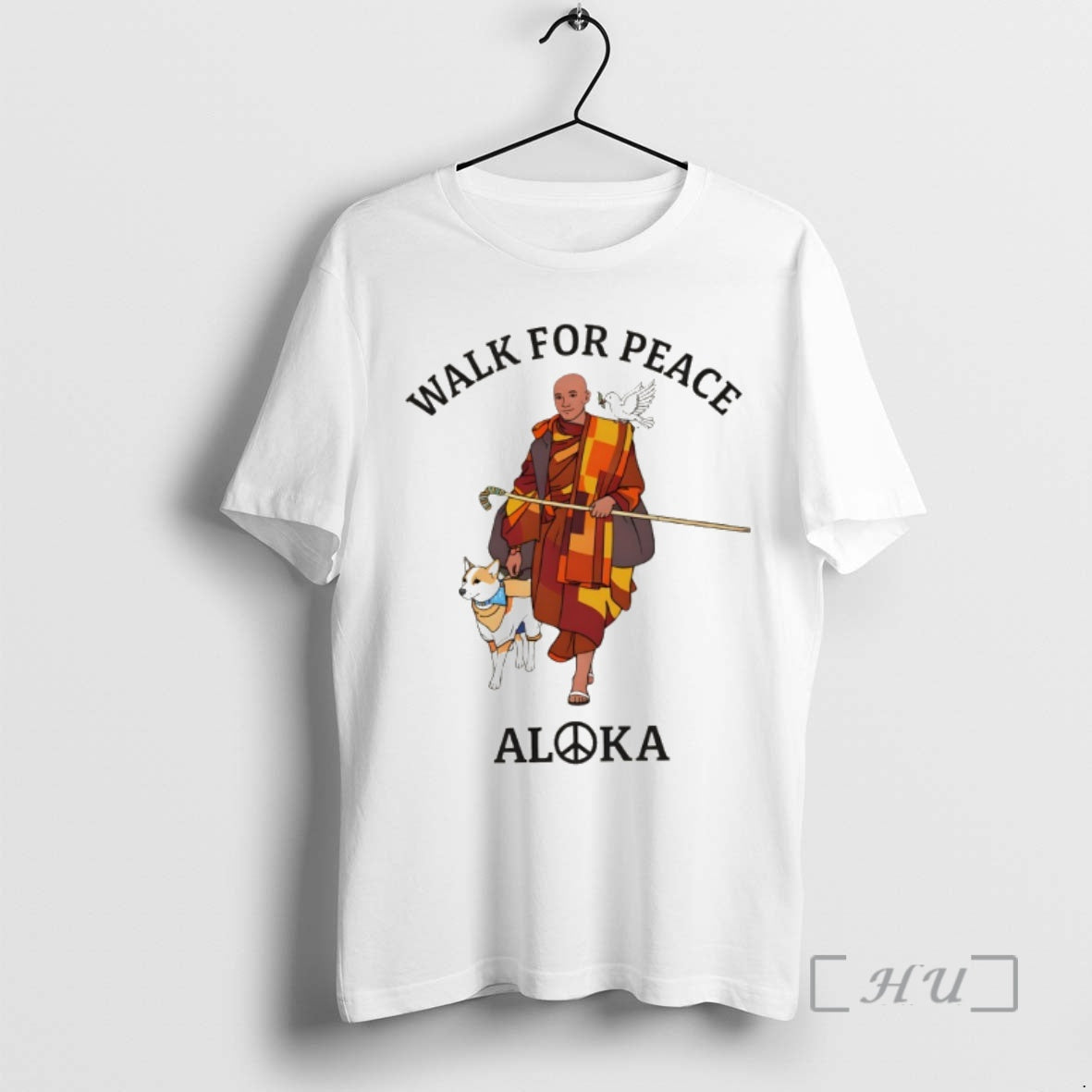 Officials Walk For Peace Walking Monk And Aloka Dog T-Shirts, Hoodie, Sweatshirt | HypeDripTees.com