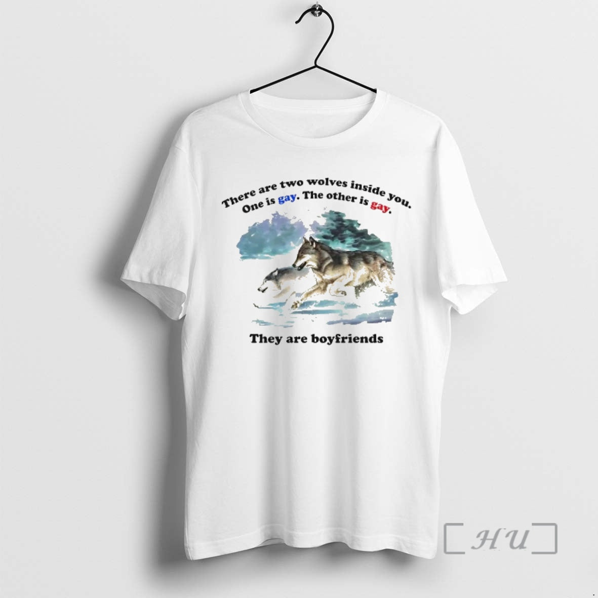 Officials Wolf There Are Two Wolves Inside You One Is Gay The Other Is Gay T-Shirts, Hoodie, Sweatshirt | HypeDripTees.com