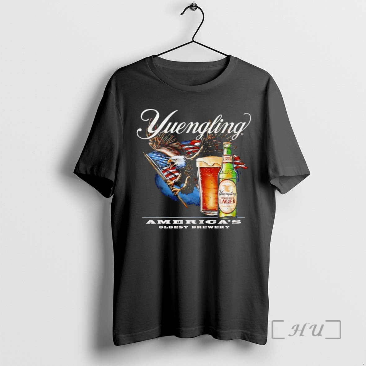 Officials Yuengling Traditional Lager Beer Americas Oldest Brewery Eagle Holding Usa Flag Premium T Shirts Hoodie, Sweatshirt