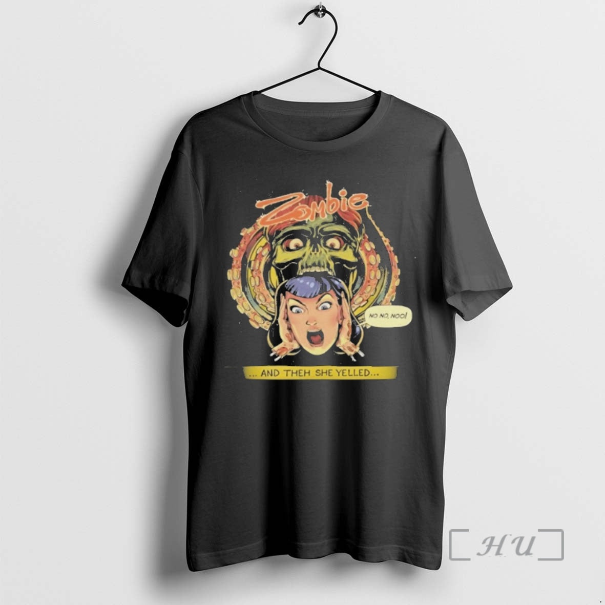 Officials Zombie Maddies And Theh She Yelled No No No Skull Head Premium T Shirts Hoodie, Sweatshirt | HypeDripTees.com