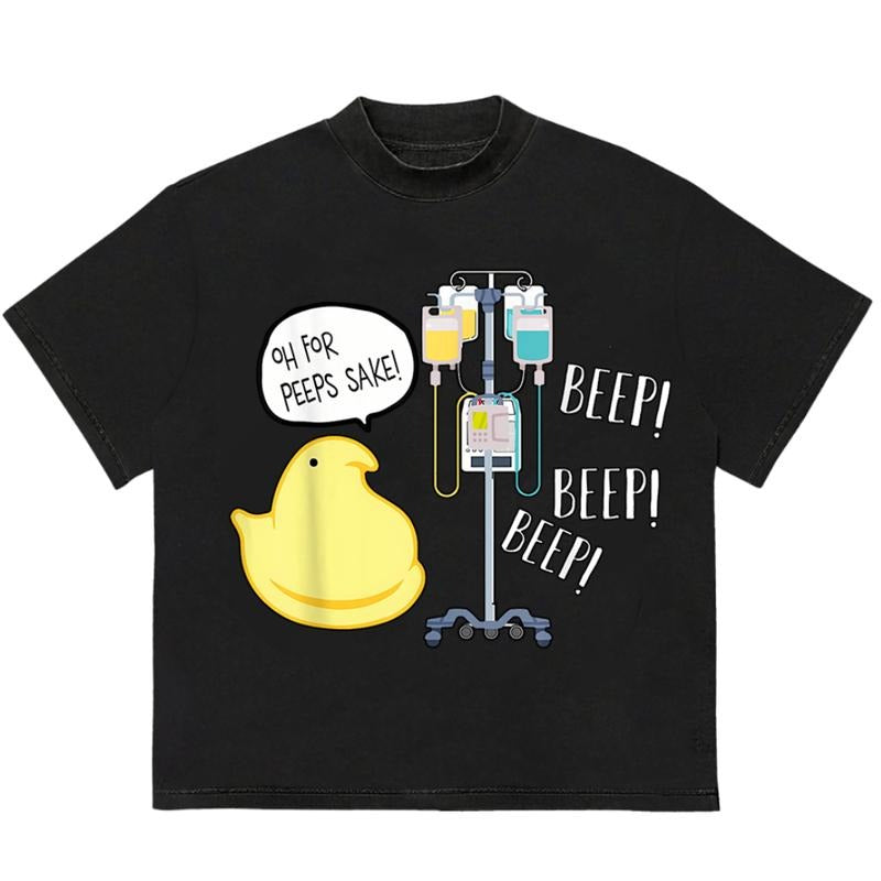 Oh For Peeps Sake T-Shirt Gift for Her Bold Style for Streetwear Lovers Hoodie, Sweatshirt | HypeDripTees.com
