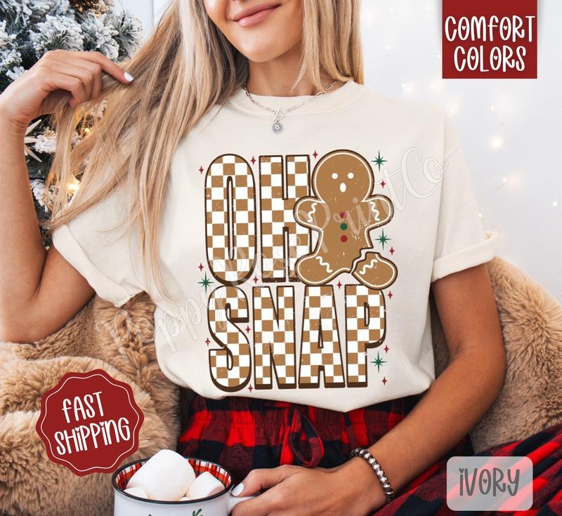 Oh Snap Comfort Colors, Trendy Women's Holiday Tshirt Hoodie, Sweatshirt | HypeDripTees.com