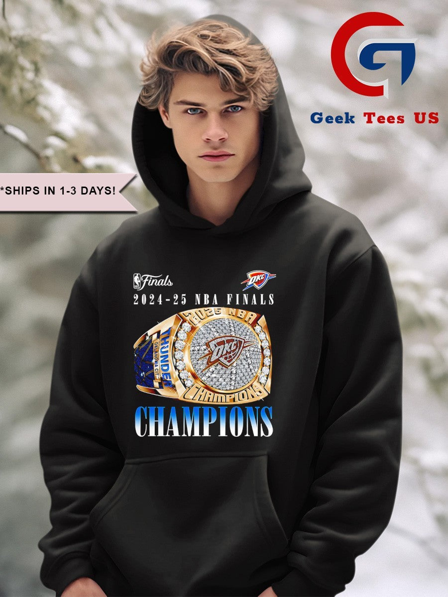 Oklahoma City Thunder 2025 NBA Finals Champions Inbound Pass Ring shirt