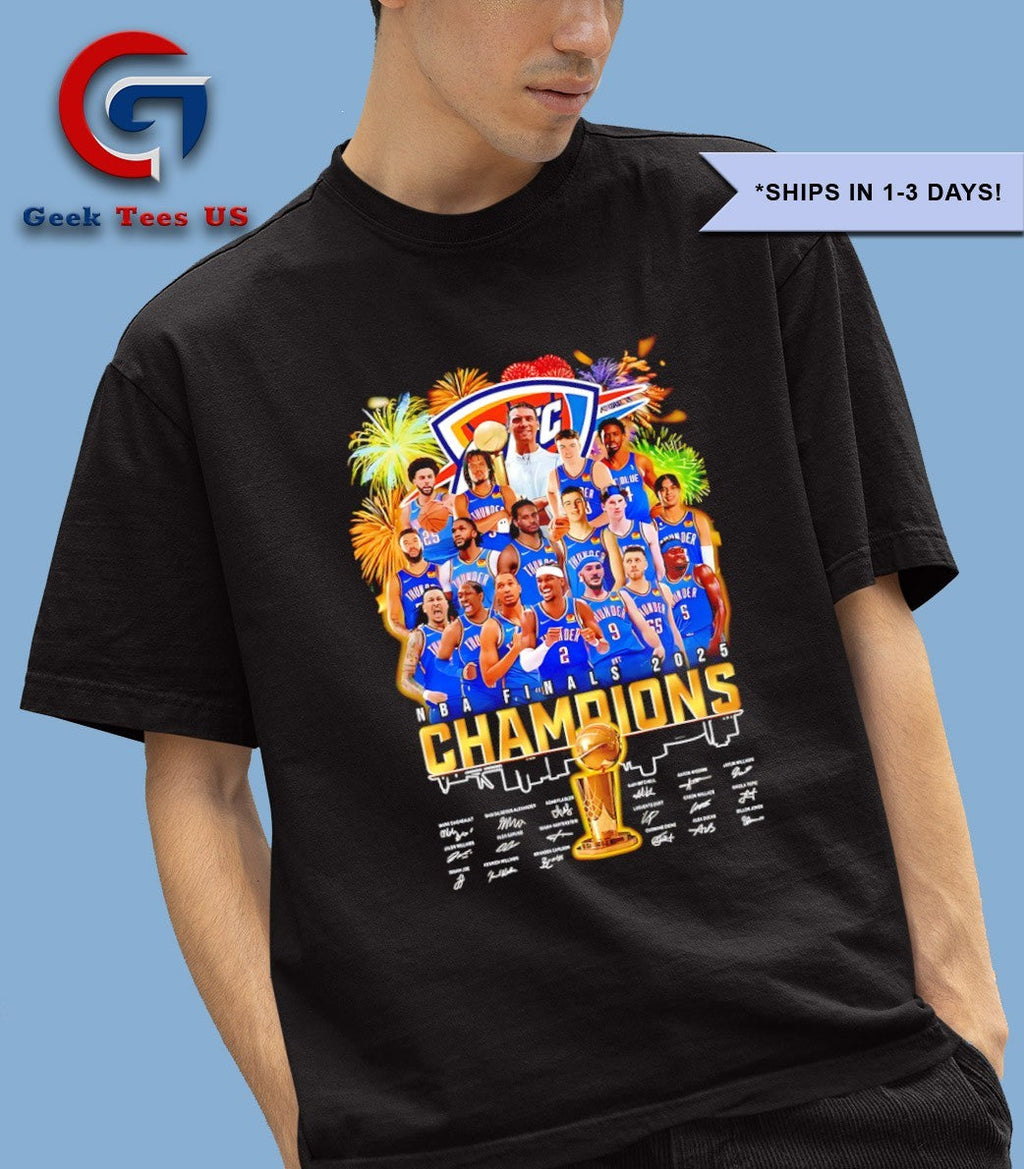 Oklahoma City Thunder NBA Finals 2025 Champions Best Team US signature shirt
