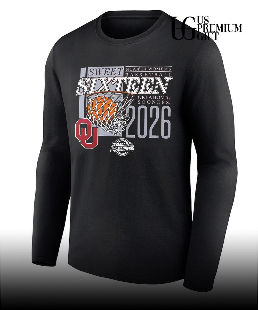 Oklahoma Sooners Sweet Sixteen NCAA 2026 Division 1 Women’s basketball March Madness shirt
