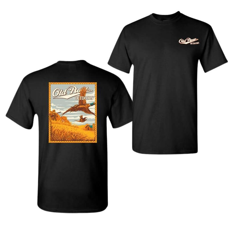 Old Row Outdoor Hunting Pheasant 2 Sided T-Shirt, For Men And Women, Trendy Shirt Hoodie, Sweatshirt | HypeDripTees.com