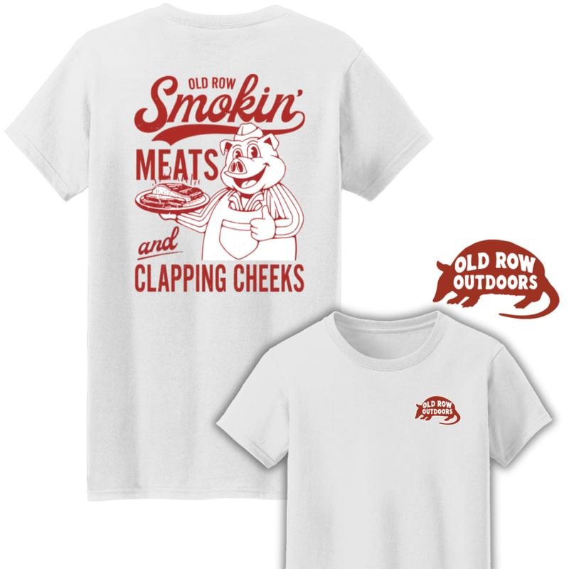 Old Row The Smokin' Meats and Clapping Cheeks Two Sides Cotton Unisex T-Shirt Hoodie, Sweatshirt | HypeDripTees.com