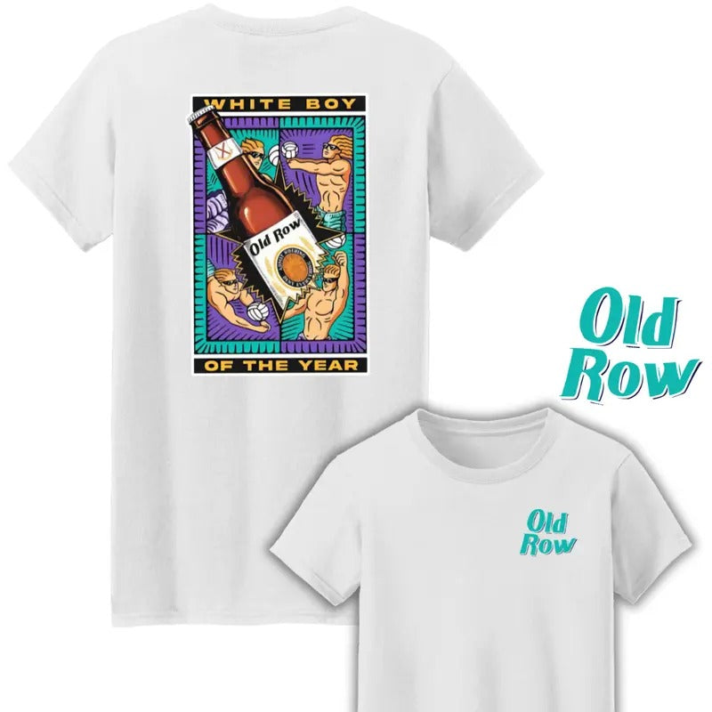 Old Row White Boy Of The Year Volleyball Two Sides Cotton Unisex T-Shirt Hoodie, Sweatshirt | HypeDripTees.com