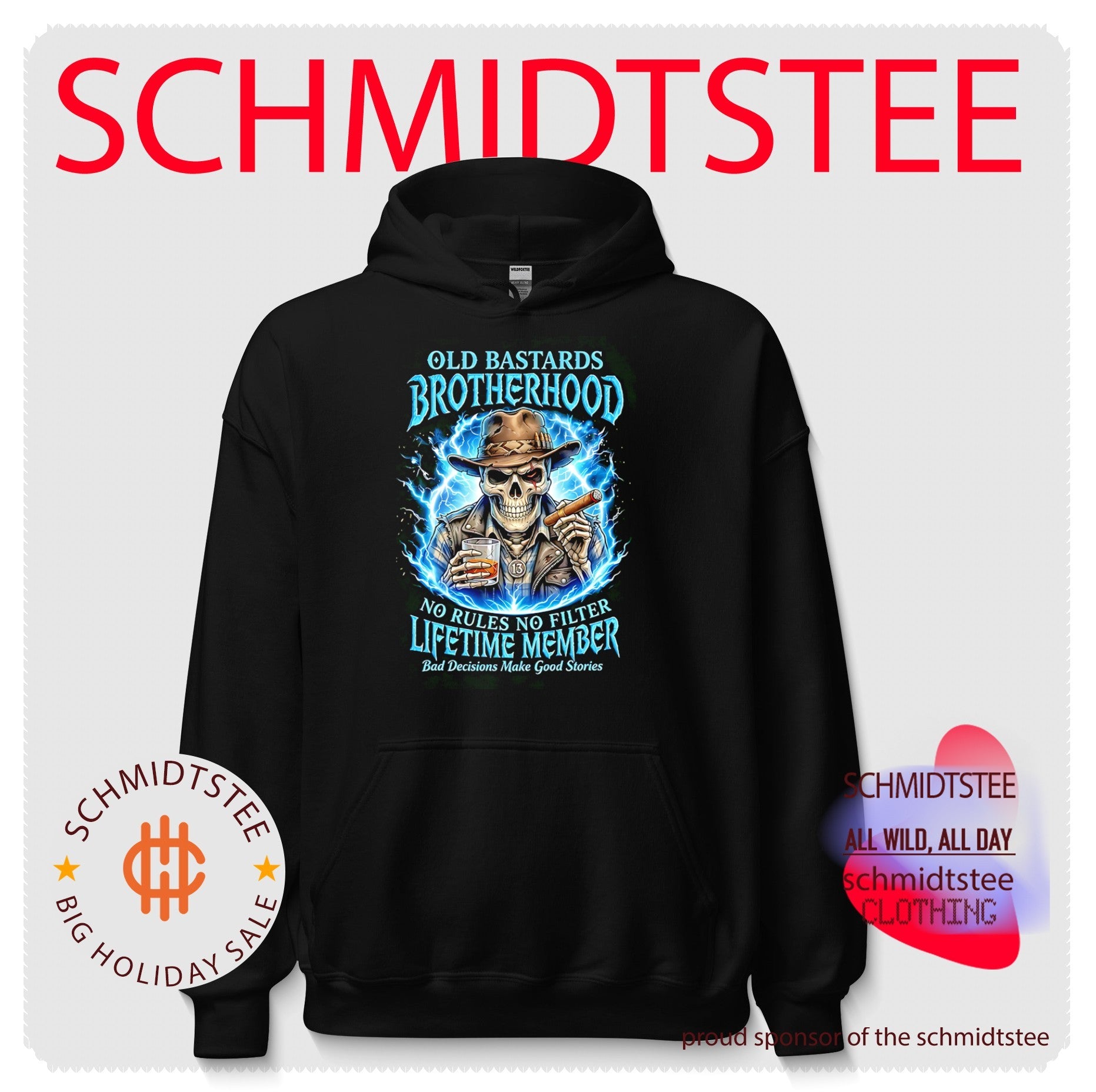 Old bastards brotherhood no rules no filter lifetime member bad decisions make good stories shirt