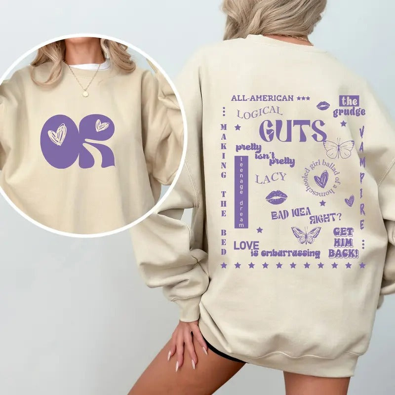 Olivi.a Rodrig.o Guts Tour 2024 Sweatshirt, The Guts World Tour 2024 Sweatshirt T-Shirts, Hoodie | HypeDripTees.com
