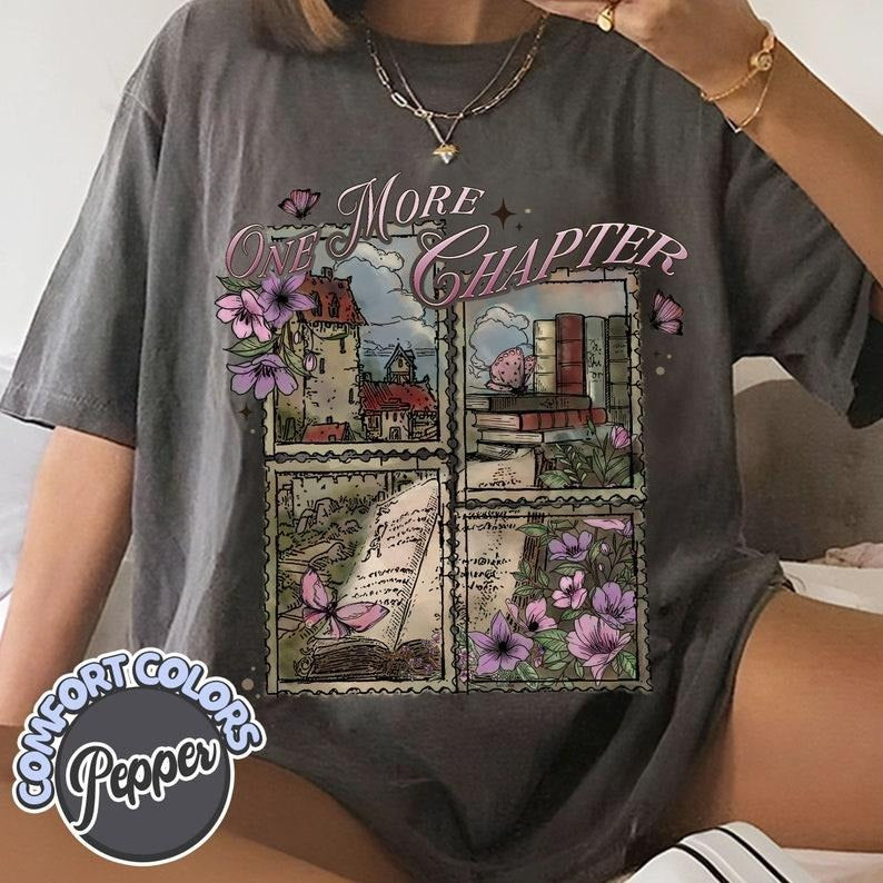 One More Chapter Shirt, Reading tshirt, Bookish Mental Health Shirt, Gift For Book Lovers, Bookworm tshirt Youth Hoodie,...
