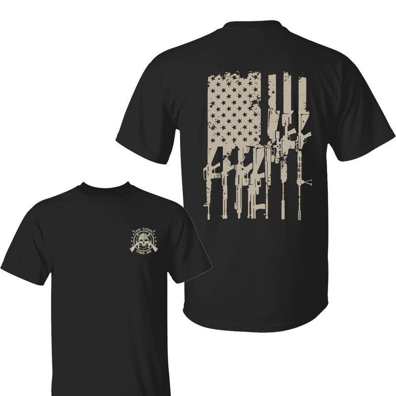 One Nation Under God Shirt, American Flag Shirts, 2nd Amendment Patriotic American T-Shirt, Men's Basic Crew Neck Tee,...