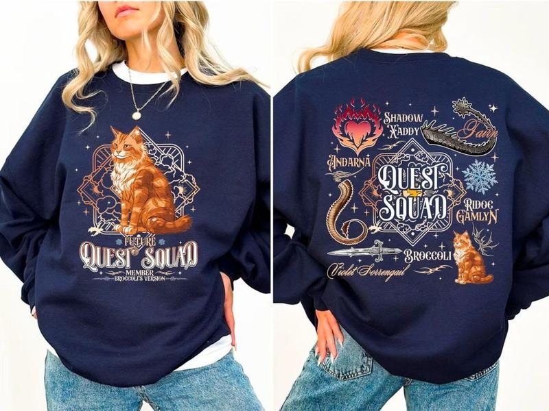 Onyx Storm Quest Squad Broccoli Sweatshirt, Broccoli Cat Ridoc Romantasy Fan Shirt, Dragon Rider Tee, Bookworm Shirt For...