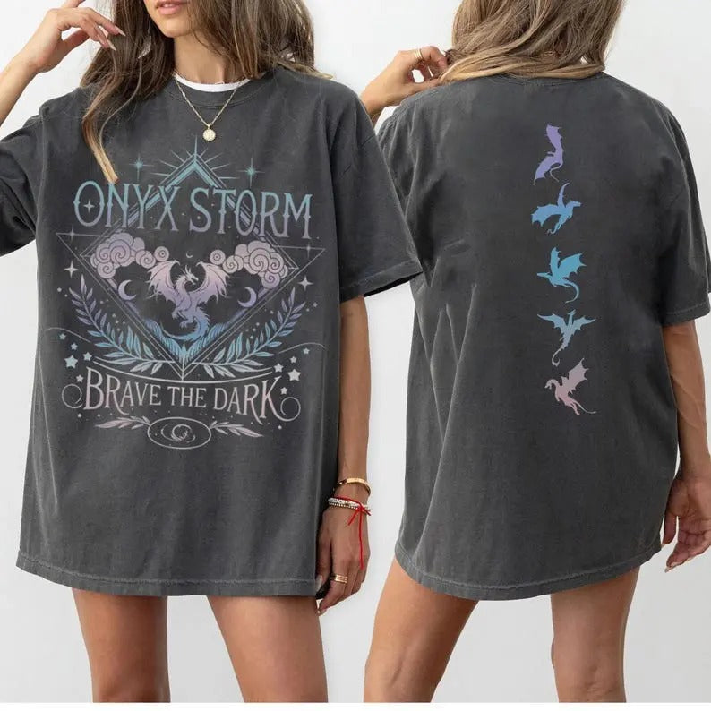 Onyx Storm Shirt Comfort Colors, Violet Sorrengail Fourth Wing Shirt, Basgiath War Collegee, Onyx Storm Dragons I Will...
