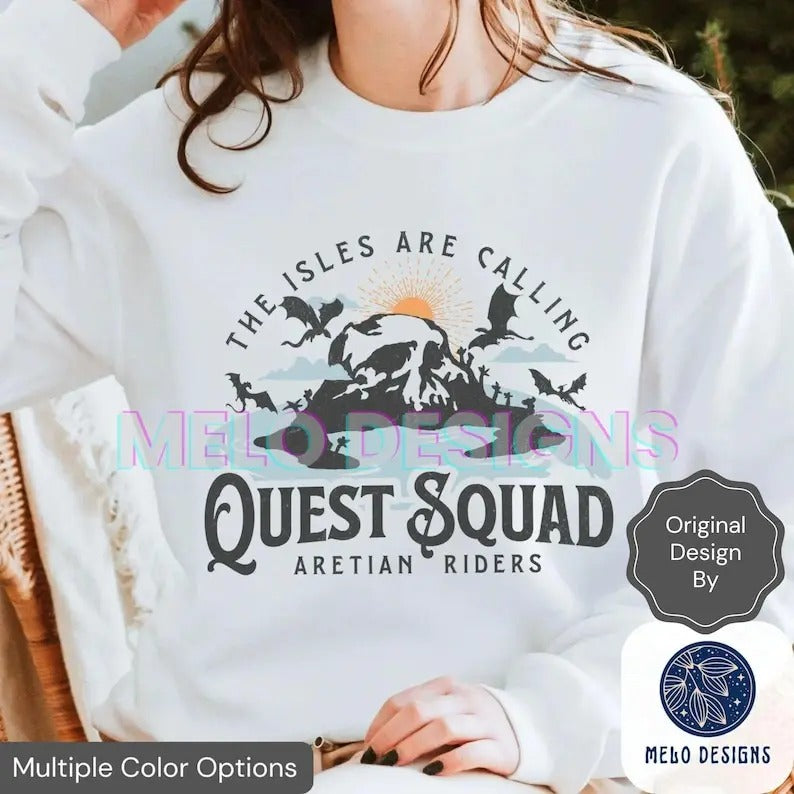 Onyx Storm Shirt Quest Squad Sweatshirt Fourth Wing Merch Xaden Riorson clothes Violet bookish romantasy Ridoc hoodie...