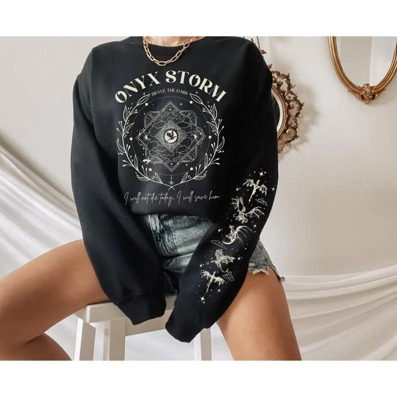 Onyx Storm sweatshirt, Fourth Wing Sweatshirt, xaden riorson, violet sorrengail, the empyrean series, fourth wing book,...