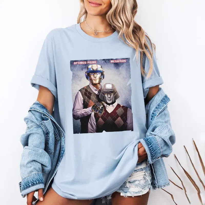 Optimus Prime And Megatron Transformers One Shirt, Step Brother Tshirt, Optimus Prime Transformers One Character Tshirt...
