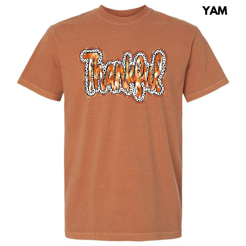Orange Brushstroke Thankful Comfort Colors T-Shirt 'NLB' Hoodie, Sweatshirt | HypeDripTees.com