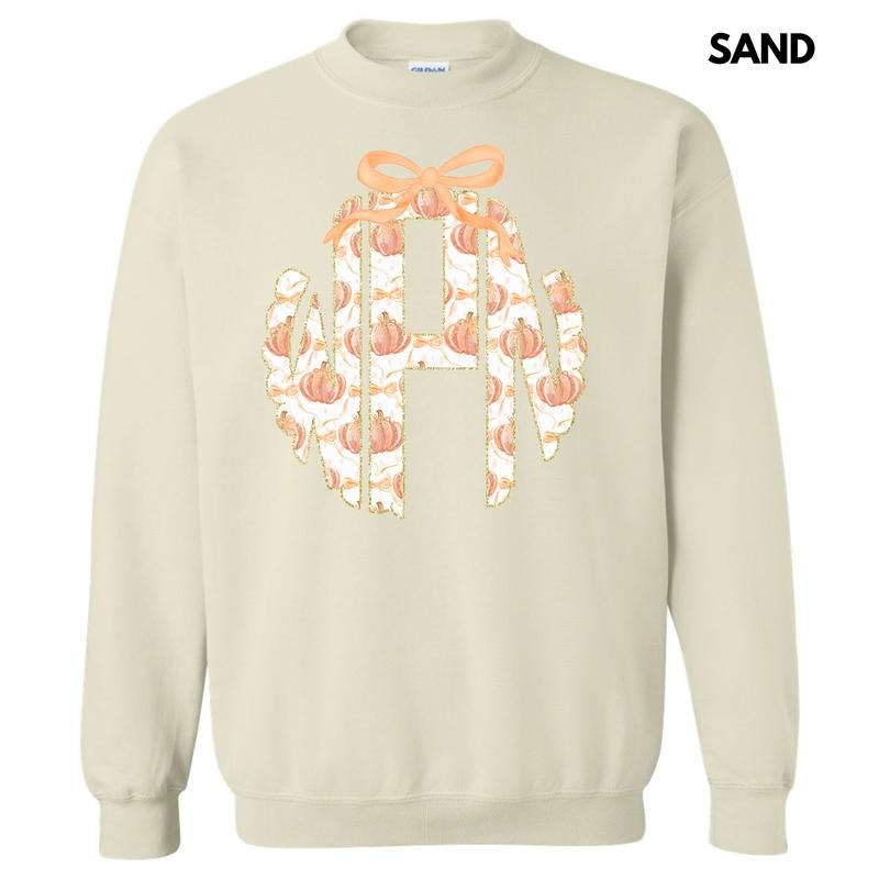 Orange Pumpkin Monogram Sweatshirt 'NLB' T-Shirts, Hoodie | HypeDripTees.com
