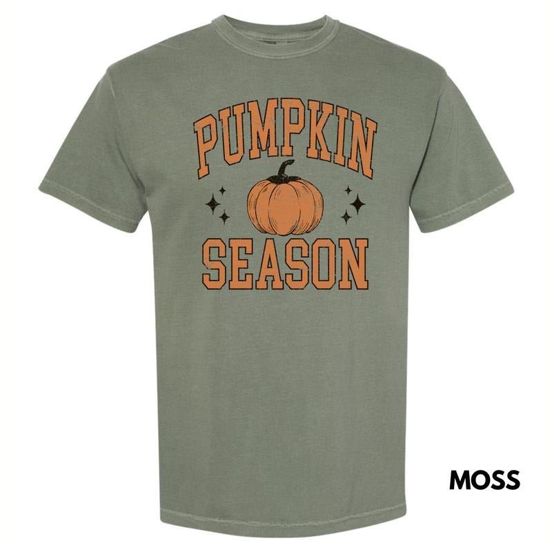 Orange Pumpkin Season Varsity Letter Comfort Colors T-Shirt 'NLB' Hoodie, Sweatshirt | HypeDripTees.com