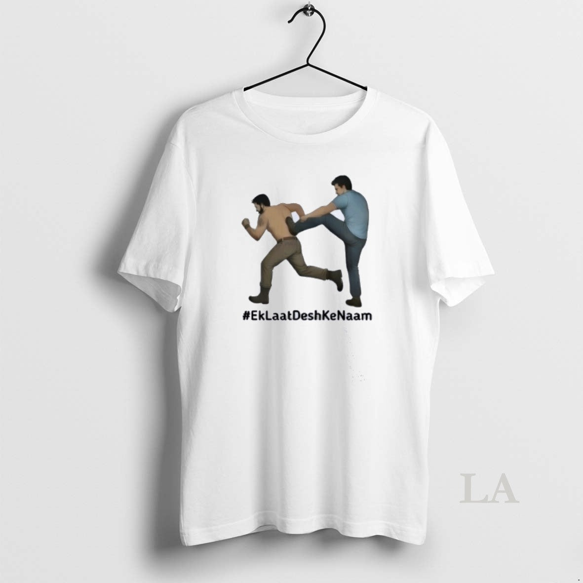 Original A Man Kicking Another Man From Behind Eklaatdeshkenaam T-Shirts, Hoodie, Sweatshirt | HypeDripTees.com
