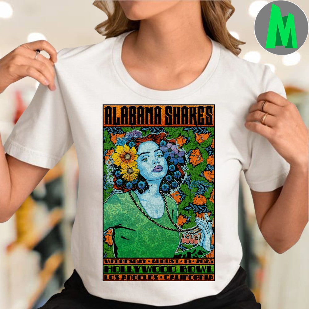 Original Alabama Shakes Wednesday August 13 2025 Hollywood Bowl Los Angeles California Shirt