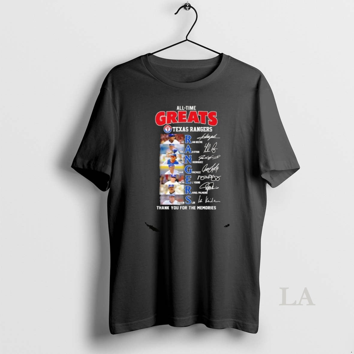 Original All Time Greats Texas Rangers Players Names Thank You For The Memories Signatures T-Shirts, Hoodie, Sweatshirt