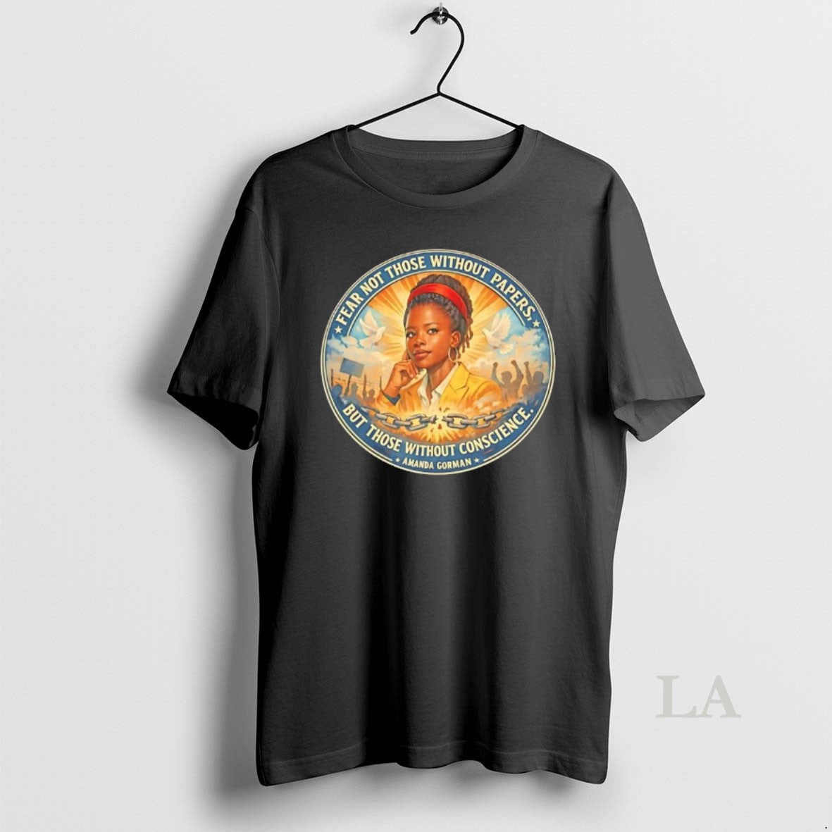 Original Amanda Gorman Fear Not Those Without Papers T-Shirts, Hoodie, Sweatshirt | HypeDripTees.com