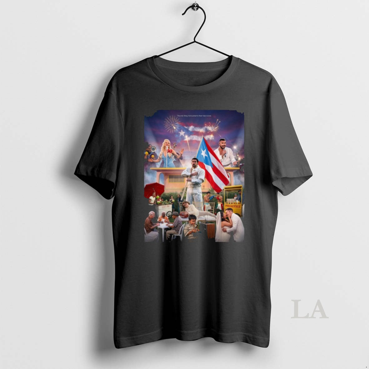 Original Bad Bunny And Lady Gaga The Only Thing More Powerful Than Hate Is Love T-Shirts, Hoodie, Sweatshirt