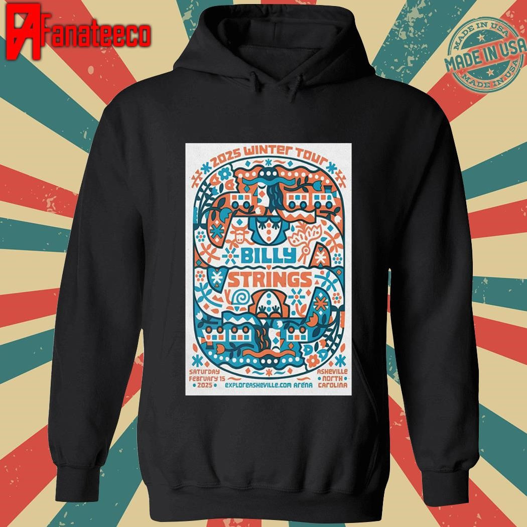 Original Billy Strings Winter Tour ExploreAsheville.com Arena, Asheville NC February 15, 2025 shirt