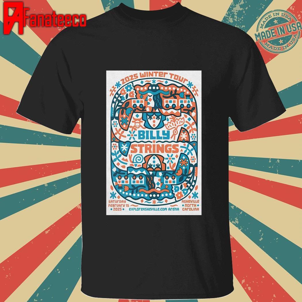 Original Billy Strings Winter Tour ExploreAsheville.com Arena, Asheville NC February 15, 2025 shirt