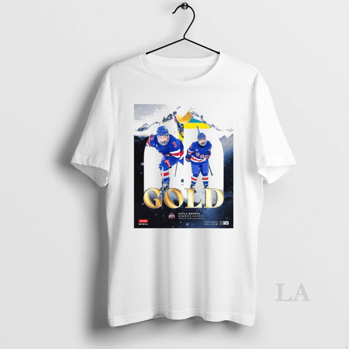 Original Cayla Barnes Womens Hockey The Ohio State University Gold Medalist T-Shirts, Hoodie, Sweatshirt | HypeDripTees.com
