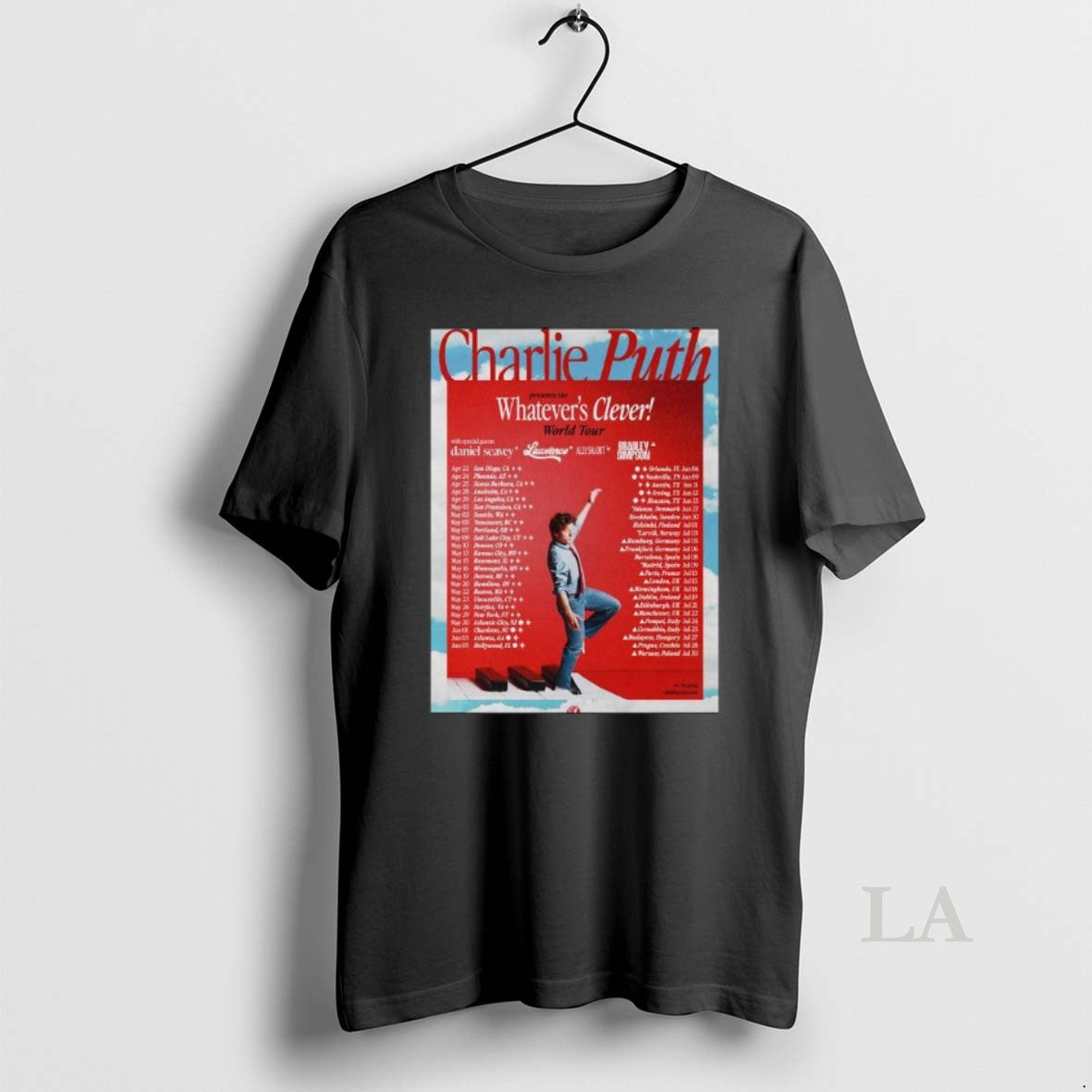 Original Charlie Puth Whatevers Clever World Tour 2026 Schedule Dates Long Sleve T-Shirts, Hoodie, Sweatshirt