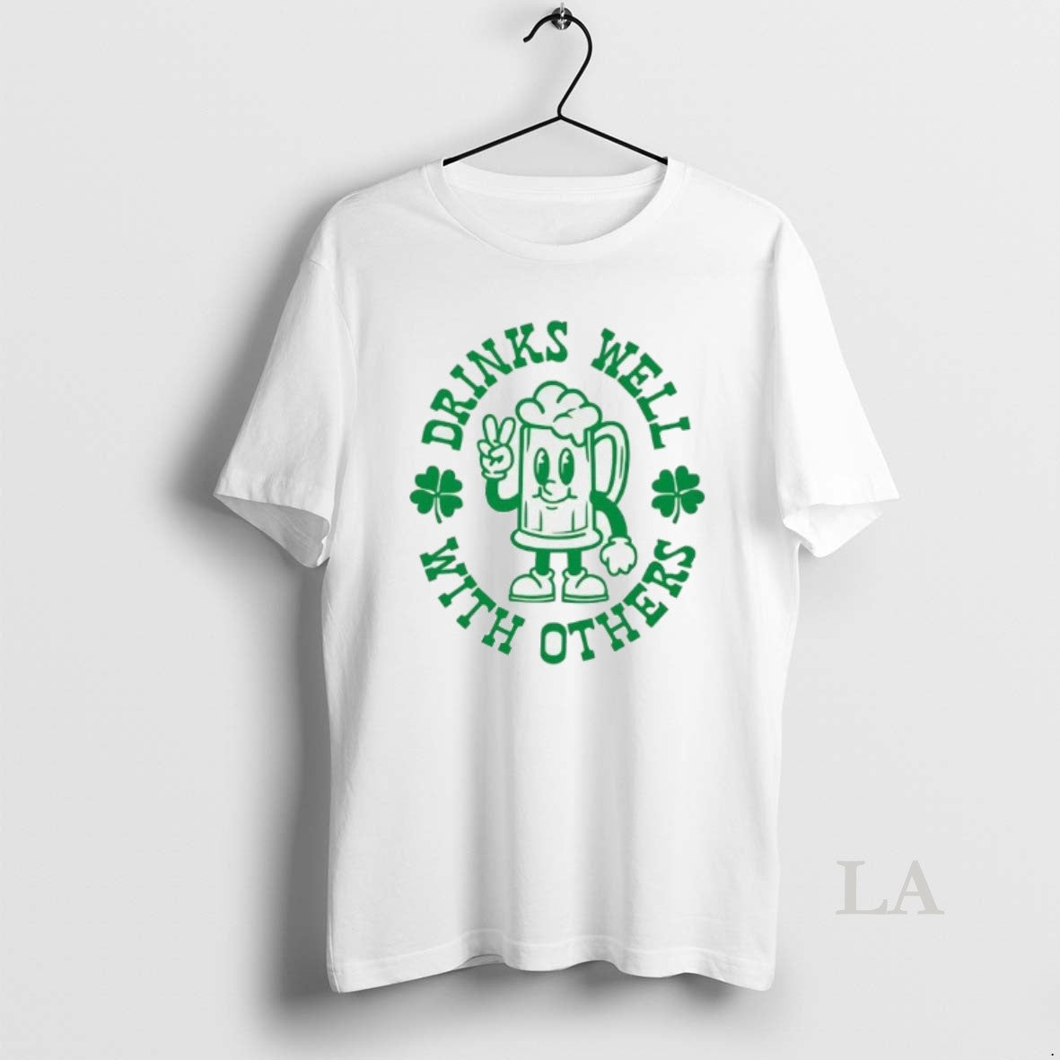 Original Drinks Well With Others Shamrock Beer St Patricks Day T-Shirts, Hoodie, Sweatshirt | HypeDripTees.com