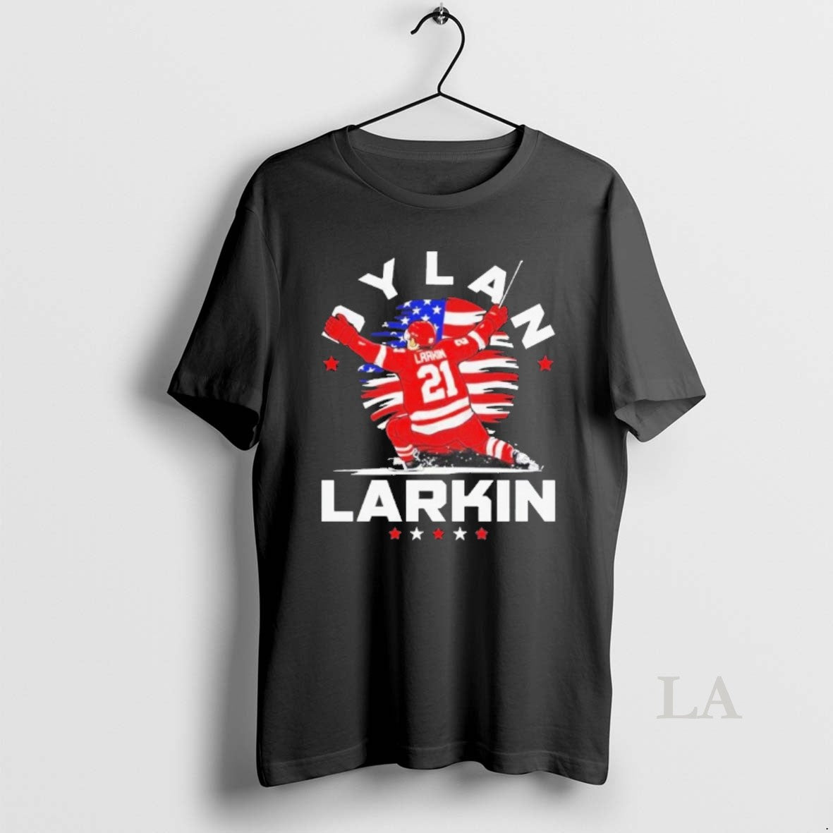 Original Dylan Larkin Detroit Usa Flag Celebration Graphic T-Shirts, Hoodie, Sweatshirt | HypeDripTees.com