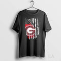 Original Georgia Bulldogs Football X American Flag