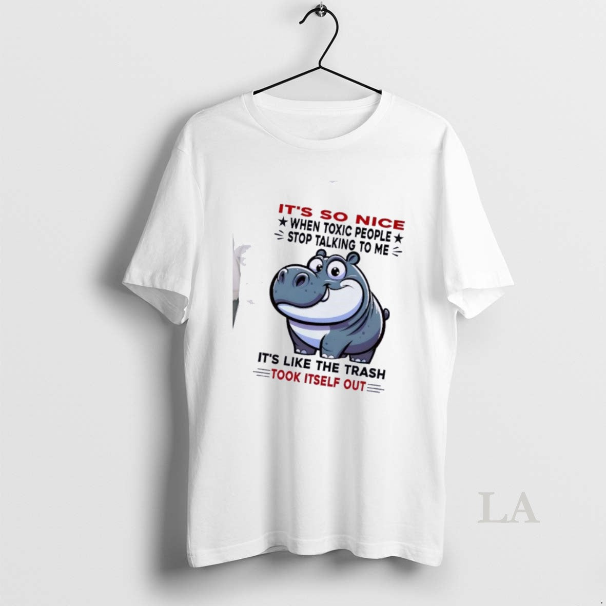Original Hippo Its So Nice When Toxic People Stop Talking To Me Its Like The T-Shirts, Hoodie, Sweatshirt | HypeDripTees.com
