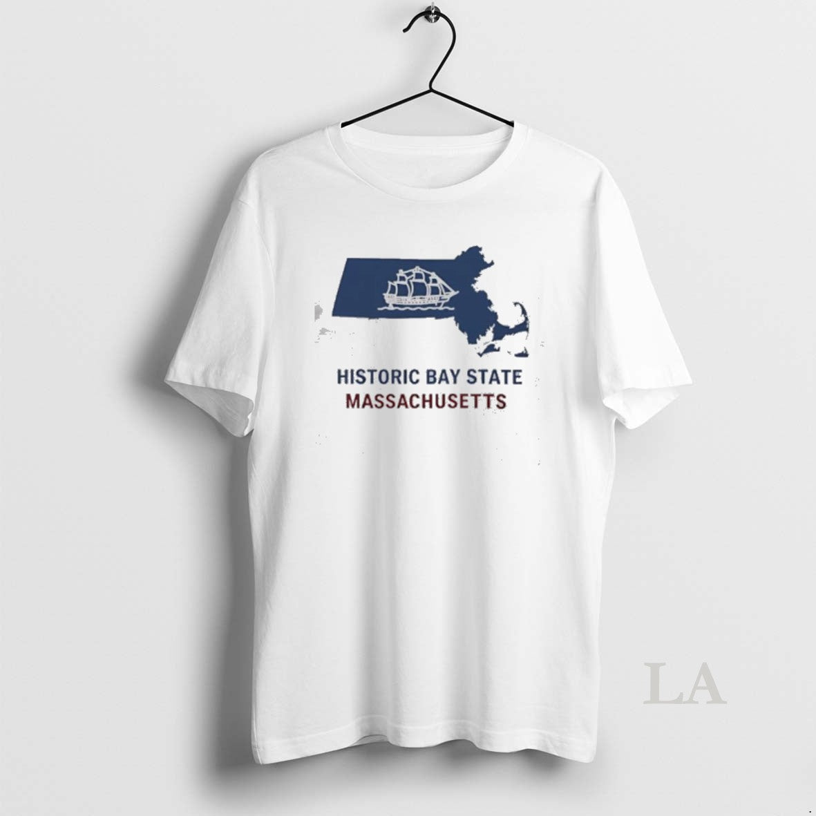 Original Historic Bay State Massachusetts Sailing Ship Blue Map T-Shirts, Hoodie, Sweatshirt | HypeDripTees.com